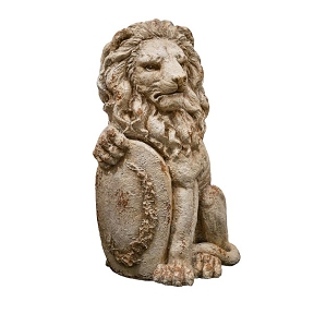 Statue lion antique 45x35 ht 73cm