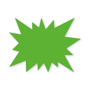 Eclat carton vert 14.5 x 11cm (x25)