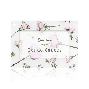 Cartes jeso fleur de fleur "sincères condoléances"