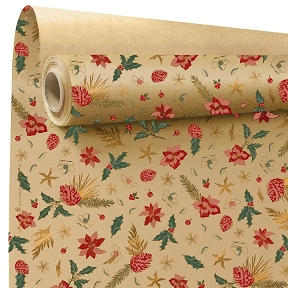 bobine kraft imprime majesty rouge 0.79 x 40m
