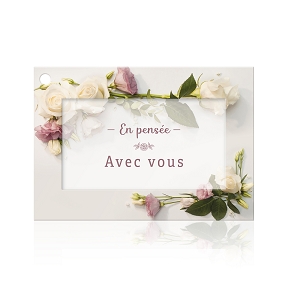 Cartes jeso fleur de fleur "en pensee avec vous"