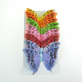 Papillons 18cm assortis (x 12)