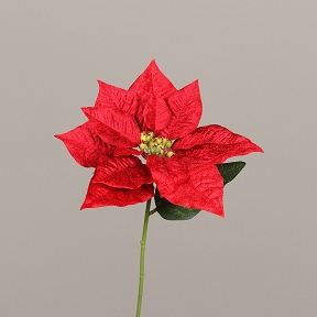 poinsettia velours rouge 33cm