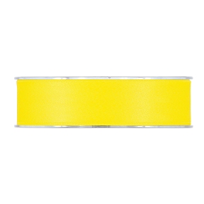 Ruban satin mat jaune 25mm x 15m