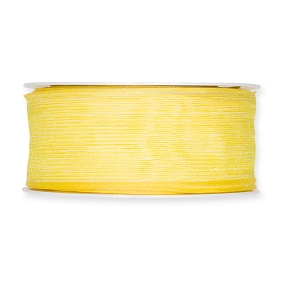 Ruban tissu ajouré jaune 40mm x 20m