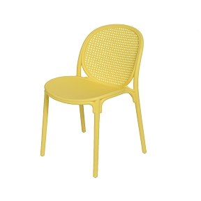 Chaise résine Nantes jaune