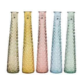 Vase verre couleur ø7 ht 32cm