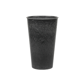 Vase resine anthracite ø17.5 ht 28cm