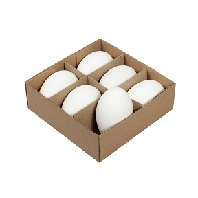 Boite œufs blanc ø9 (x6)