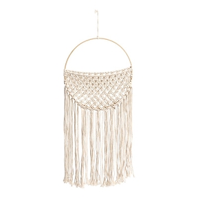 Déco murale macramé 30cm ht 64-74cm