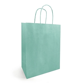 Sac kraft blanchi vert d'eau 34 x 39.5cm (x50)