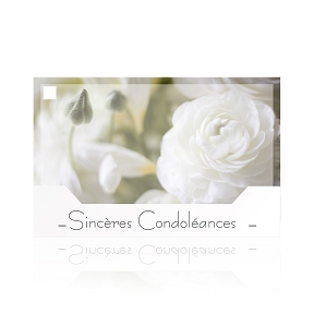 Cartes Jeso Silenzio "Sincères condoléances"