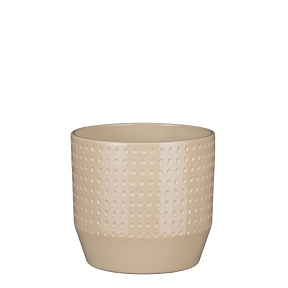 Cache-pot céramique beige ø17.5 ht 16cm