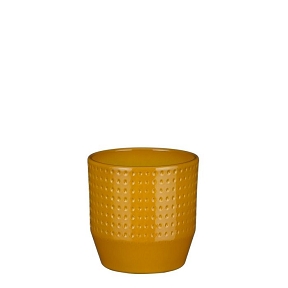 Cache-pot céramique ocre ø13.5 ht 13cm