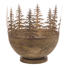Coupe métal or brossé ø18 ht 19.5cm