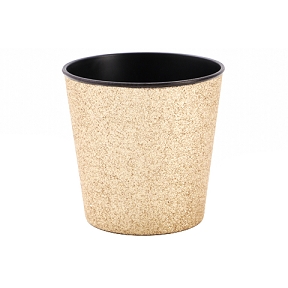 Cache Pot Resine Or Brillant Ø13.5 Ht 13cm