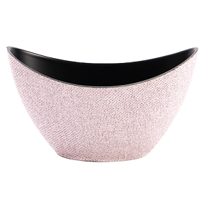 Coupe Resine Bateau Rose Brillant 20 X 9 Ht 9cm