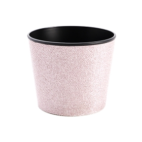 Cache-Pot Resine Rose Brillant Ø 13.5 Ht 13cm
