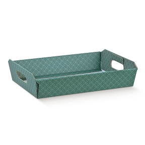 Coupe carton matelassé vert 31 x 22 ht 9cm