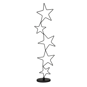 Structure etoiles metal noir sur socle ht 67cm