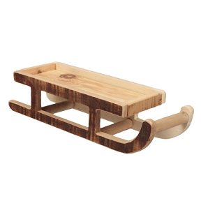 Luge bois naturel 45 x 14 ht 10.5cm