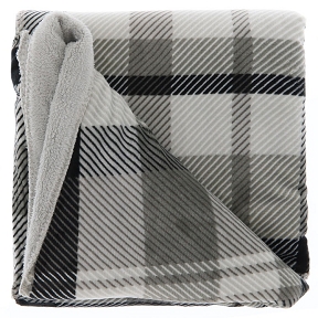 Plaid huub 130 x 160cm gris fonce