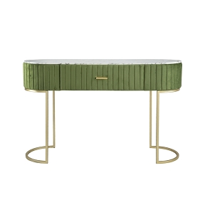 Console verte bois-métal 120 x 42 ht 75cm