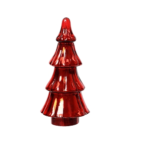 Sapin rouge en verre ø22 ht 47cm