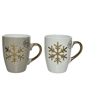 Mug Flocon de neige Ø8 ht 10.5cm