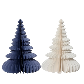 Sapin papier blanc ou bleu ø44 ht 60cm