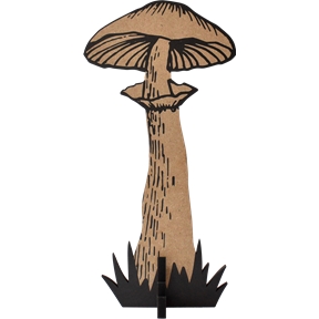 Champignon bois noir 20 x ht 39 cm