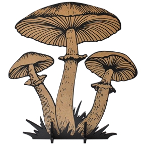 Champignon bois noir 52 x ht 58 cm