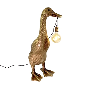 Lampe canard or 47 x 41.5 x ht 90 cm