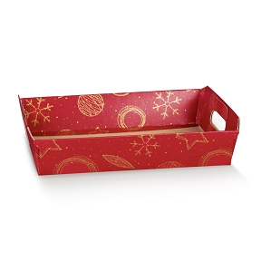 Coupe carton noël rouge 310 x 220 ht 90mm