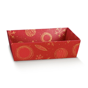 Coupe carton noël rouge 230 x 170 ht 80 mm