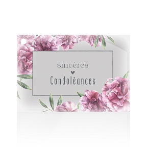 Cartes jeso "sincères condoléances"