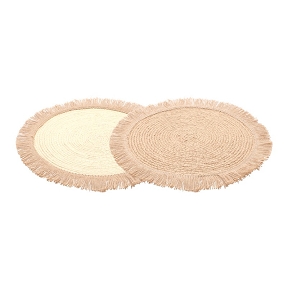 Set de table jute + frange ø 38cm