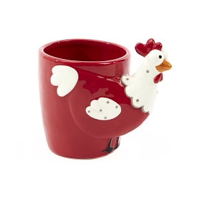 Mug poule céramique "claudine" ø9.5 ht 10.5cm