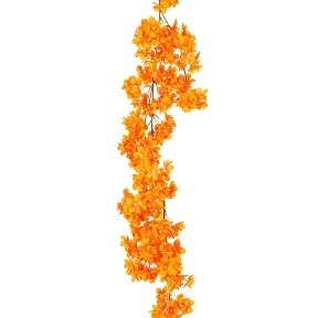 Guirlande fleurs orange ht 180cm