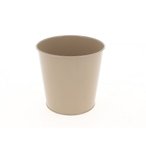 Pot métal taupe ø13 ht 12.5cm