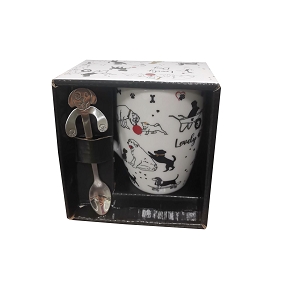 Coffret mug + cuillère 320ml "Doggy"