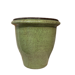 Cache-pot métal "roma" vert ø19 ht 18cm