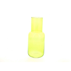 Vase verre vert  ø9 ht 21cm