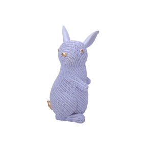 Lapin résine 23cm parme