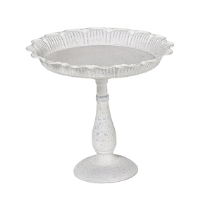 Coupe métal blanche sur pied ø27 ht 25cm