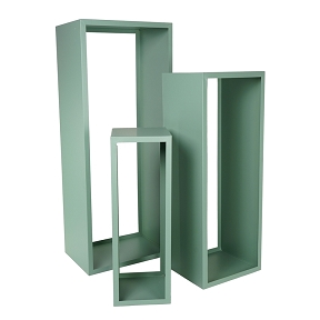 Sellette métal rectangle vert gm