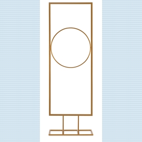 Structure métal or sur socle