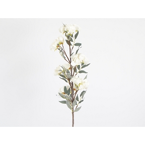 Branche fleurs blanches 100 cm