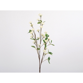 Branche fleurs blanches 100cm