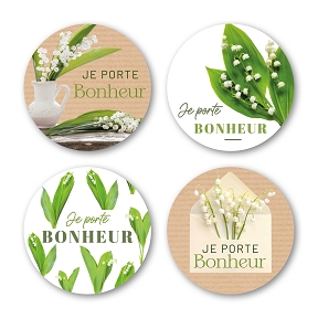 Etiquettes jeso quatro "je porte bonheur" x500